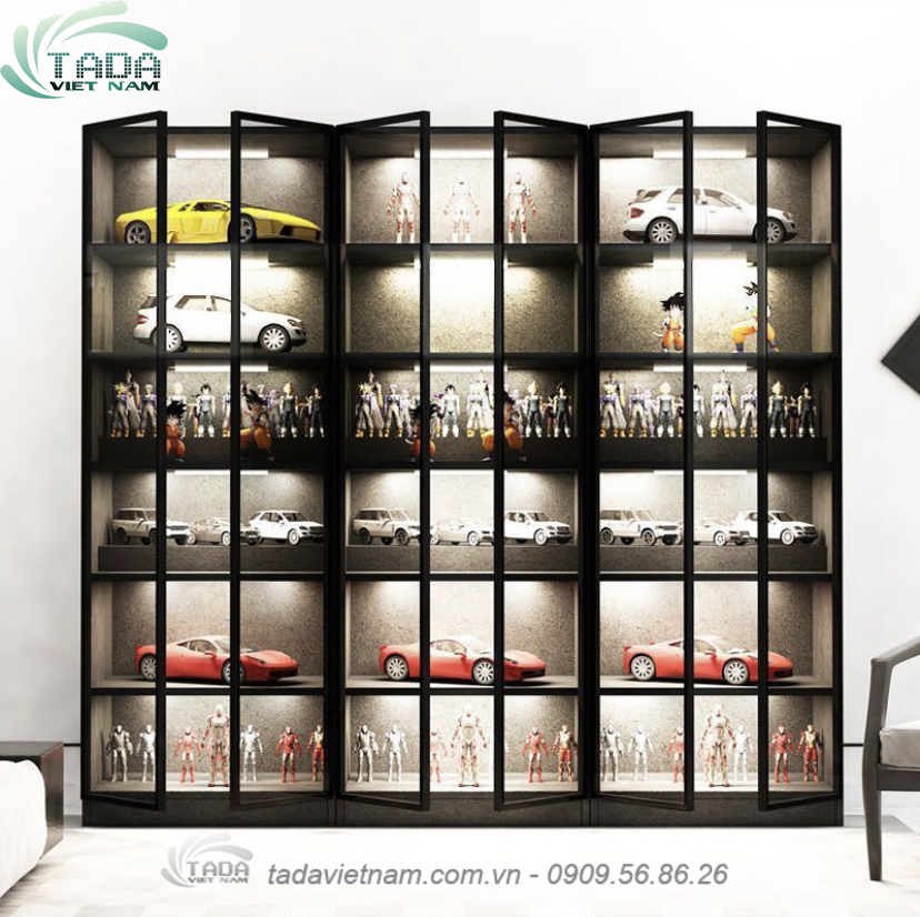 Tủ trưng bày mô hình phòng khách đẹp, hiện đại chất liệu gỗ MDF thương hiệu TADA- TMH2