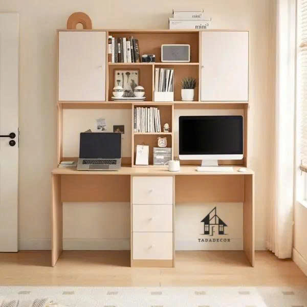 Bàn học gỗ cho trẻ em thiết kế thông minh đa năng