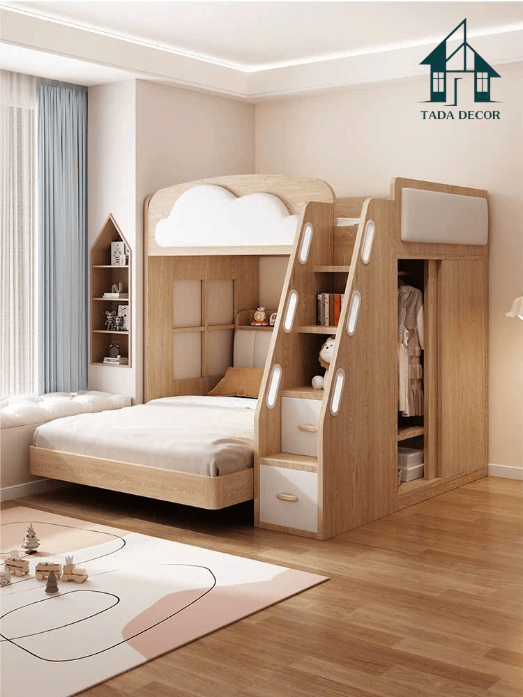 giường tầng trẻ em hình đám mây ngộ nghĩnh