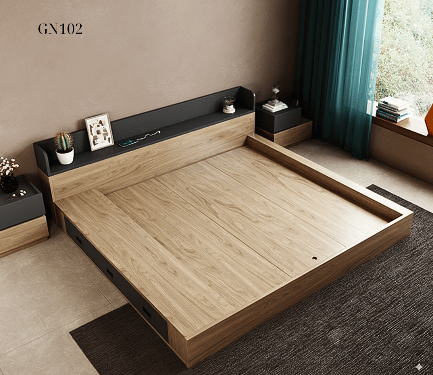 giường ngủ bệt kiểu Nhật