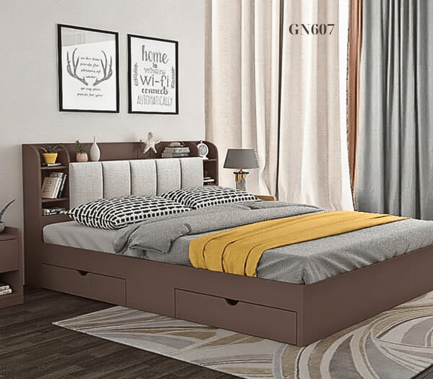 giường ngủ nhật tủ đựng đồ ngầm