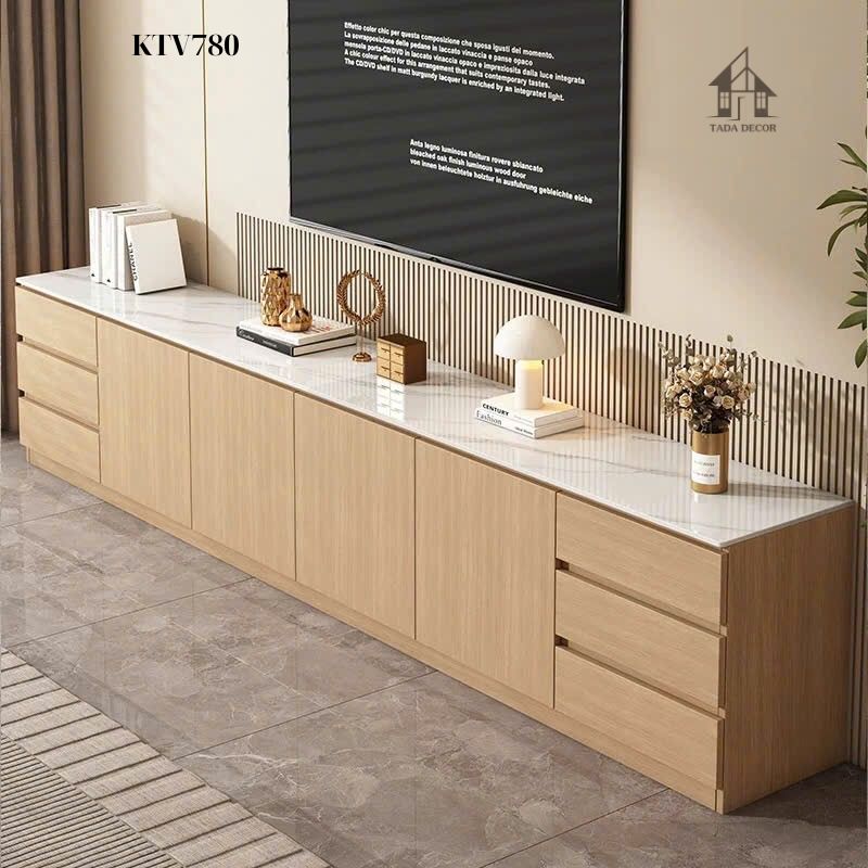 Kệ tivi KTV780 chất liệu gỗ MDF cao cấp, bền đẹp theo thời gian