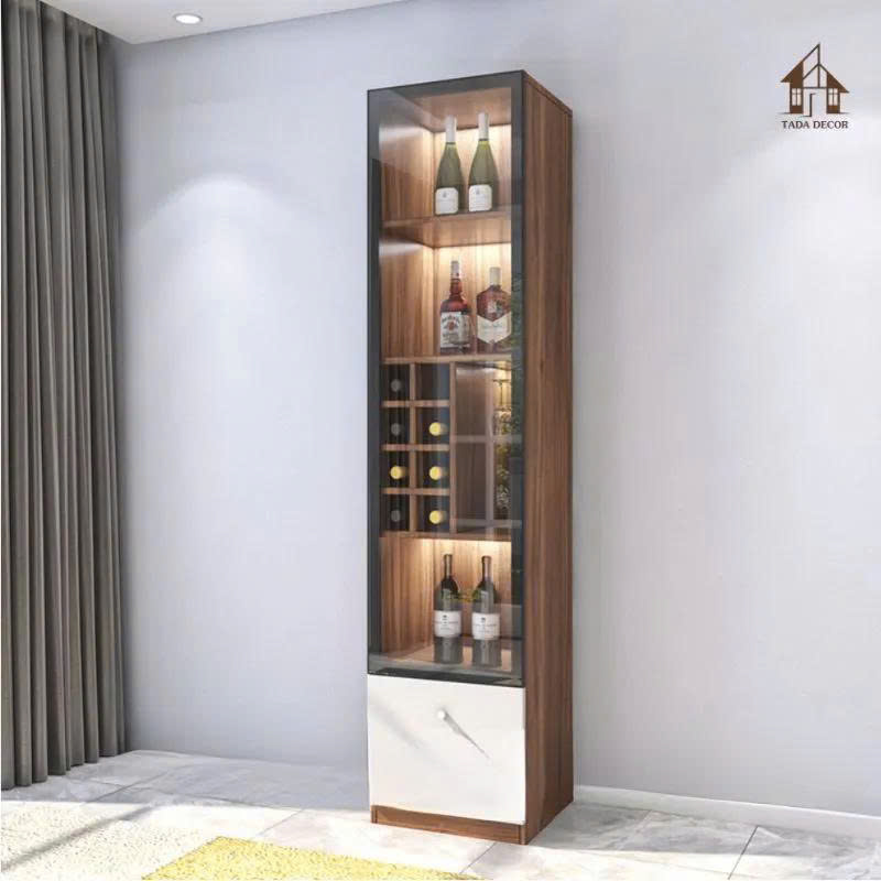 kích thước tủ rượu tiêu chuẩn theo diện tích phòng khách
