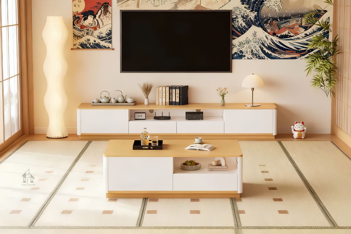 mẫu kệ tivi hiện đại đẹp TDTV890 phòng khách tối giản
