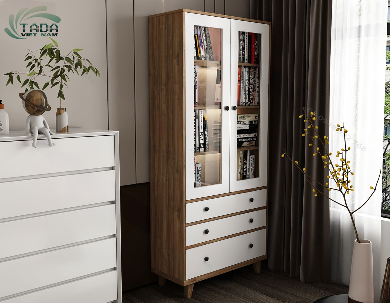 Tạo Nên Không Gian Trang Nhã với Kệ Sách Đẹp Đẽ, Thương hiệu TaDa Việt Nam TDKS19