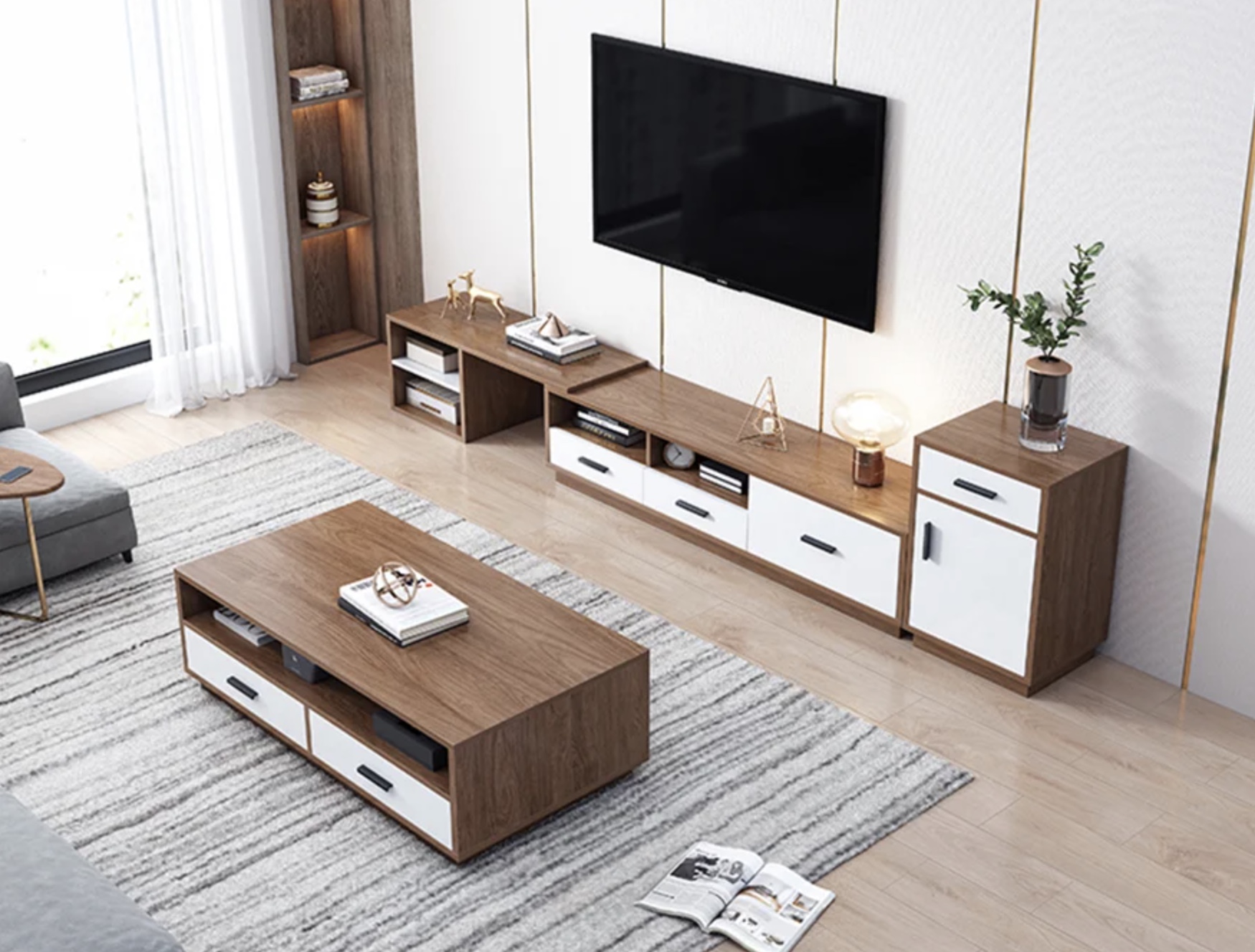 KỆ TIVI NHIỀU ĐỂ SÀN SANG TRỌNG TD668