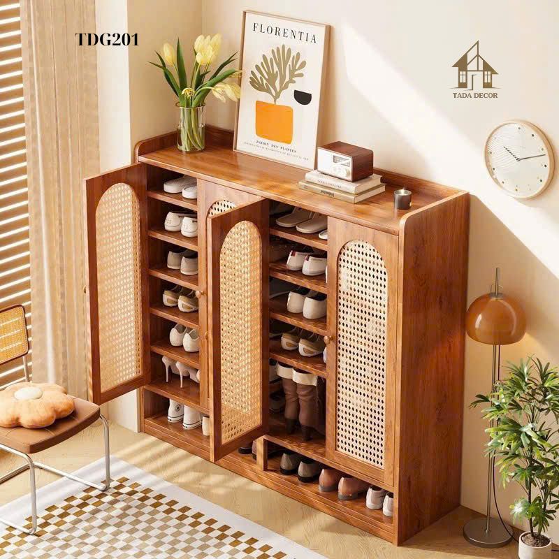 Tủ đựng giày cánh mây