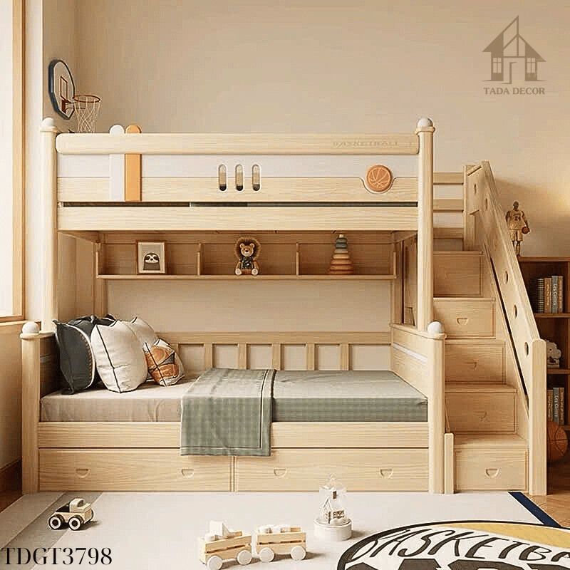 Giường tầng cho bé trao bé gái