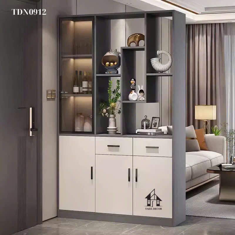 Tủ đa năng TDN0912 thiết kế phong thủy hiện đại cho phòng khách sang trọng