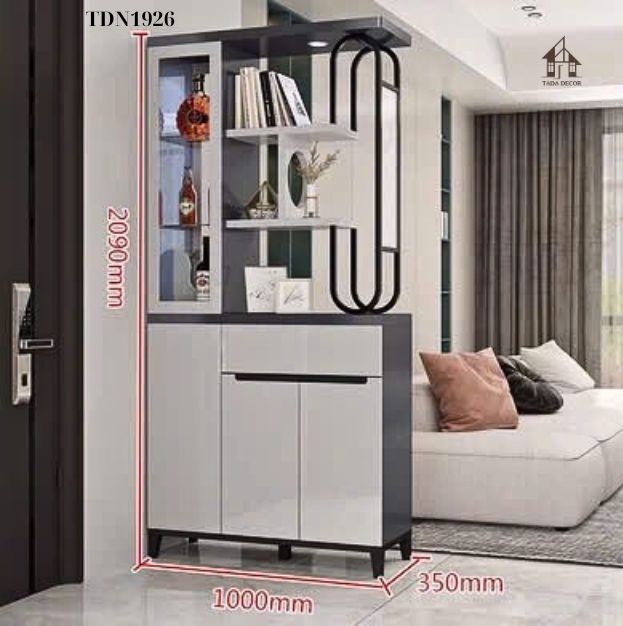Mẫu tủ đa năng TDN1926 với nhiều ngăn chứa đồ thông minh giúp tối ưu diện tích