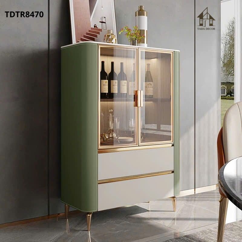 Ngăn tủ dưới tối ưu lưu trữ của tủ rượu cánh kính