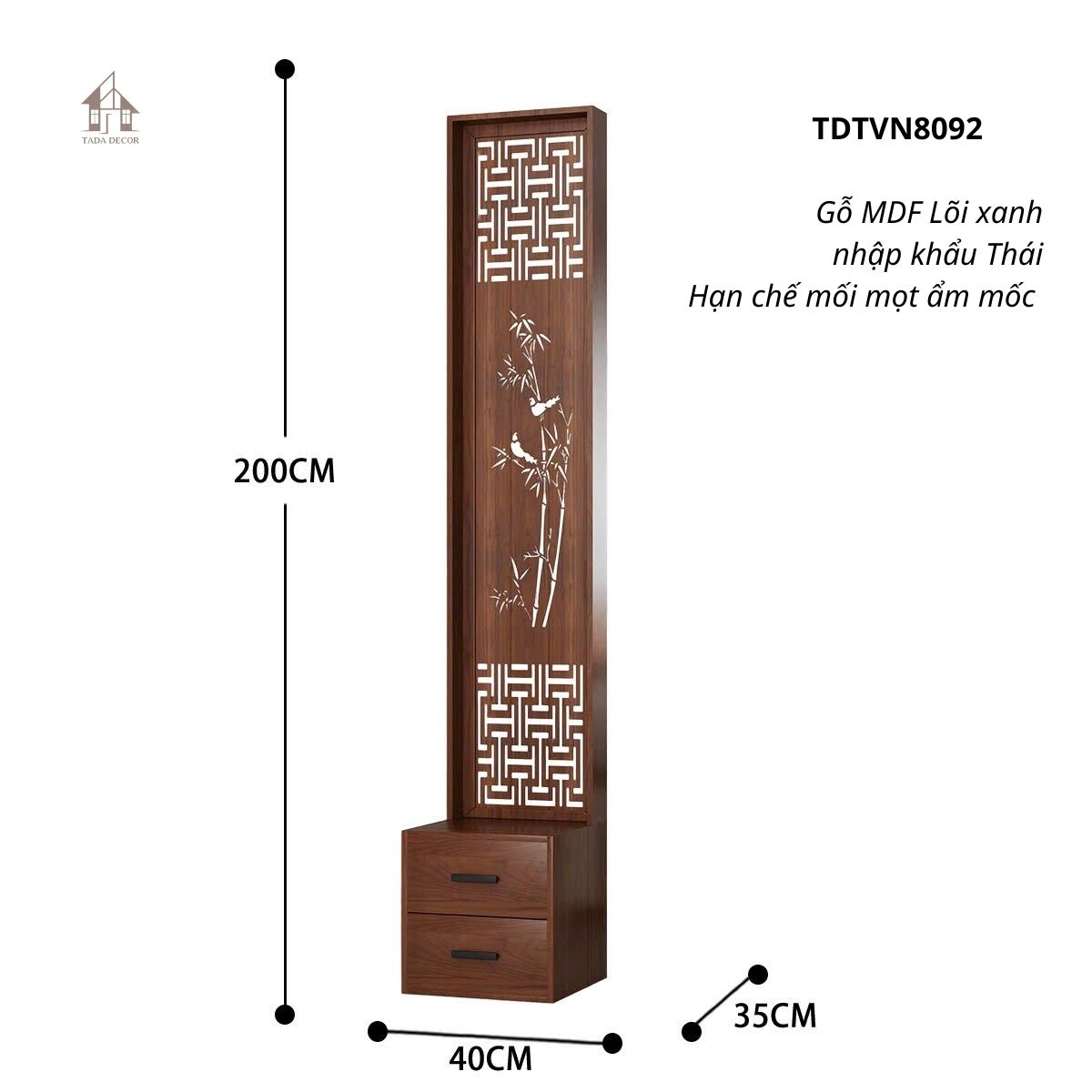 Tủ vách ngăn phòng thông minh phân chia không gian phòng khách và cầu thang