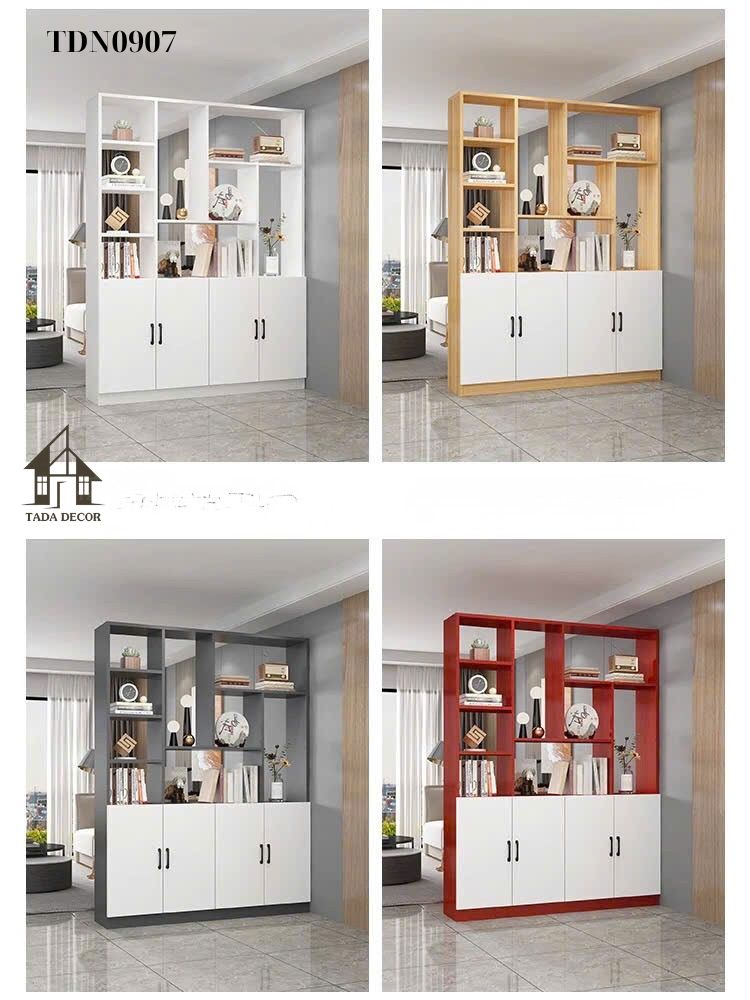 Tủ đa năng phối tủ trưng bày rượu TDN0907 thiết kế hiện đại, sang trọng cho phòng khách.