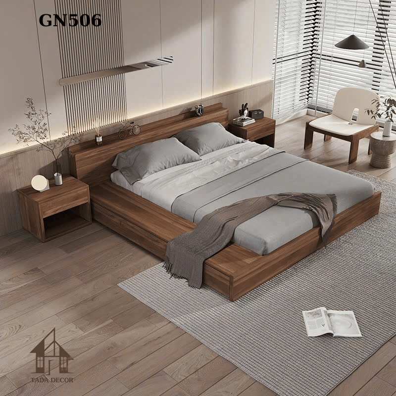Giường ngủ gỗ tối giản