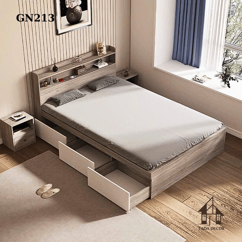 giường ngủ có tủ kéo