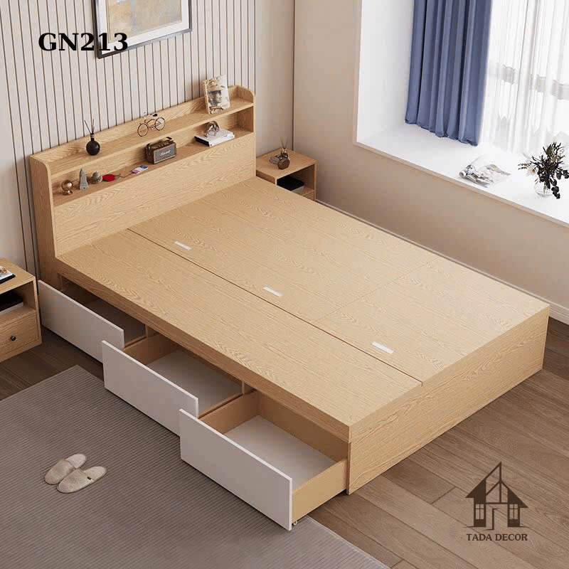 giường ngủ có tủ kéo
