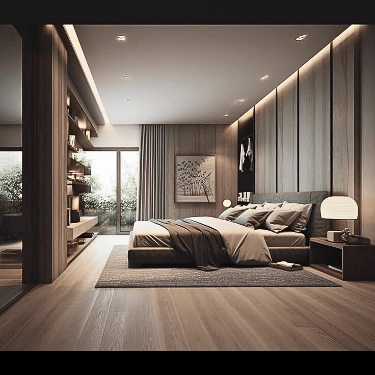 Giường ngủ gỗ tối giản tiện ích