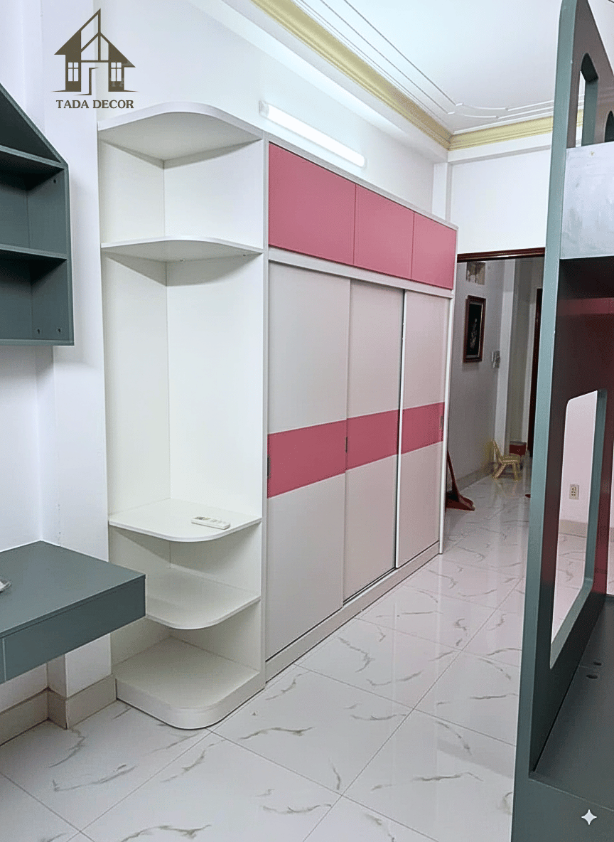 Giá để sách kết hợp bàn học