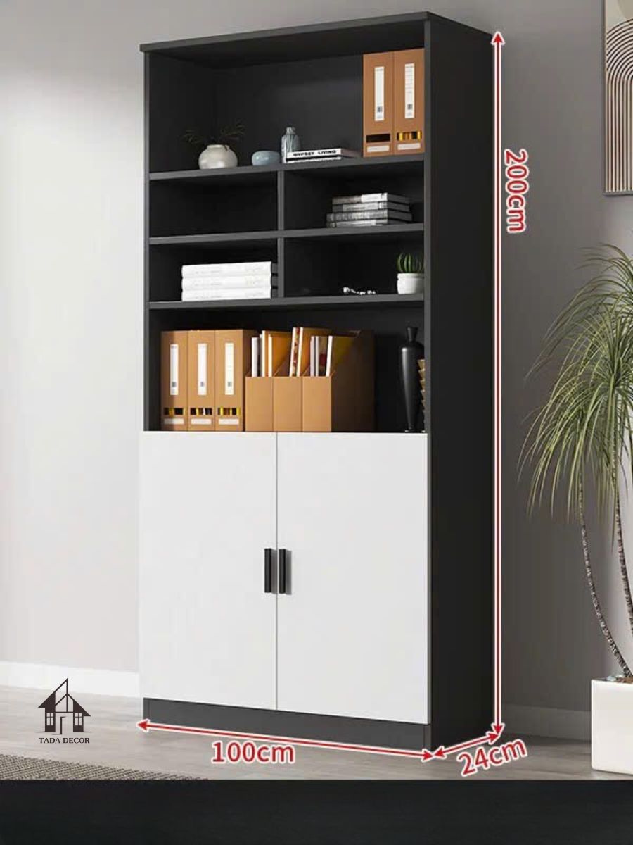 Tủ để đồ đa năng TDN9326 với hệ kệ mở tiện lợi lưu trữ sách và hồ sơ