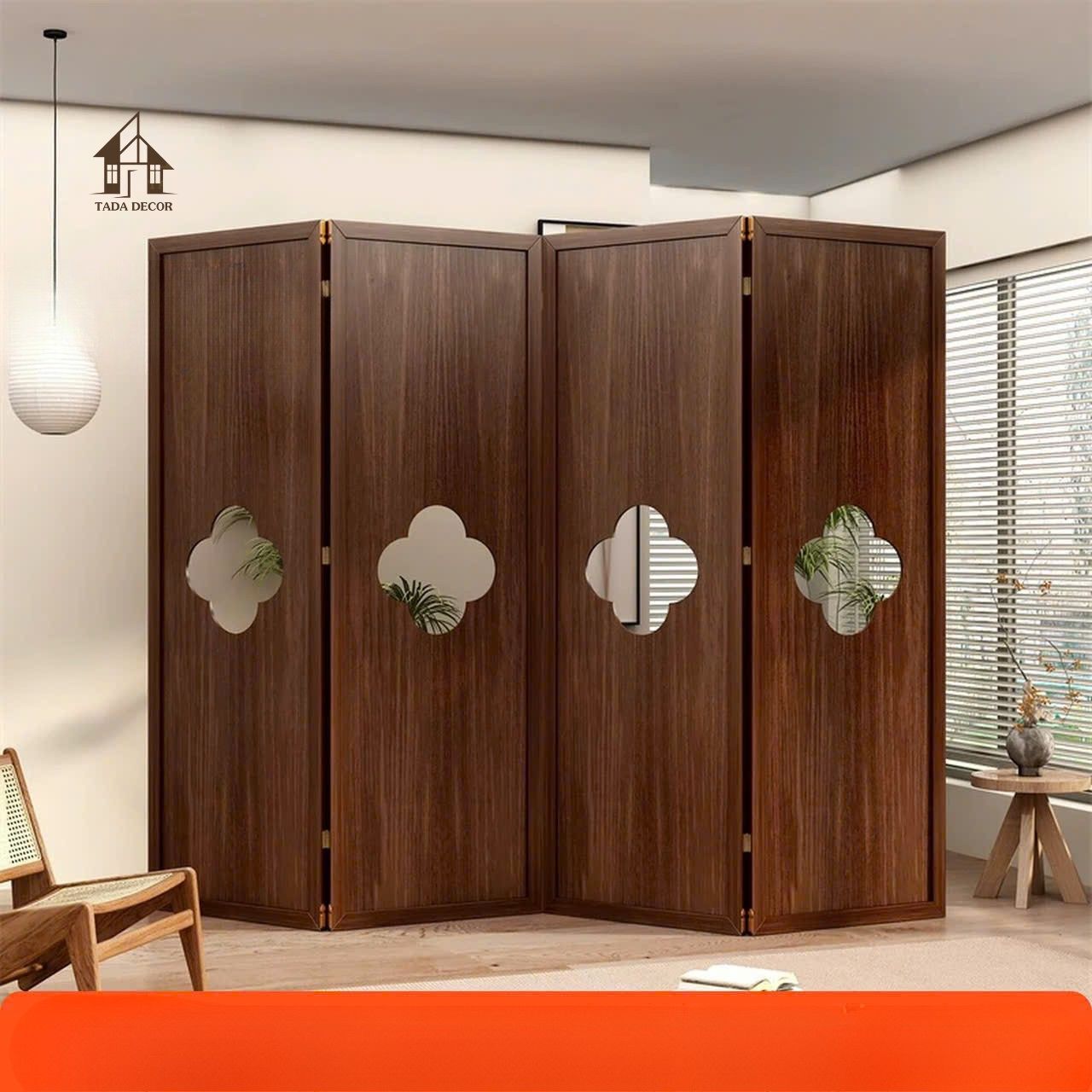 Vách ngăn CNC VBP666 chia không gian phòng khách và phòng ăn hài hòa