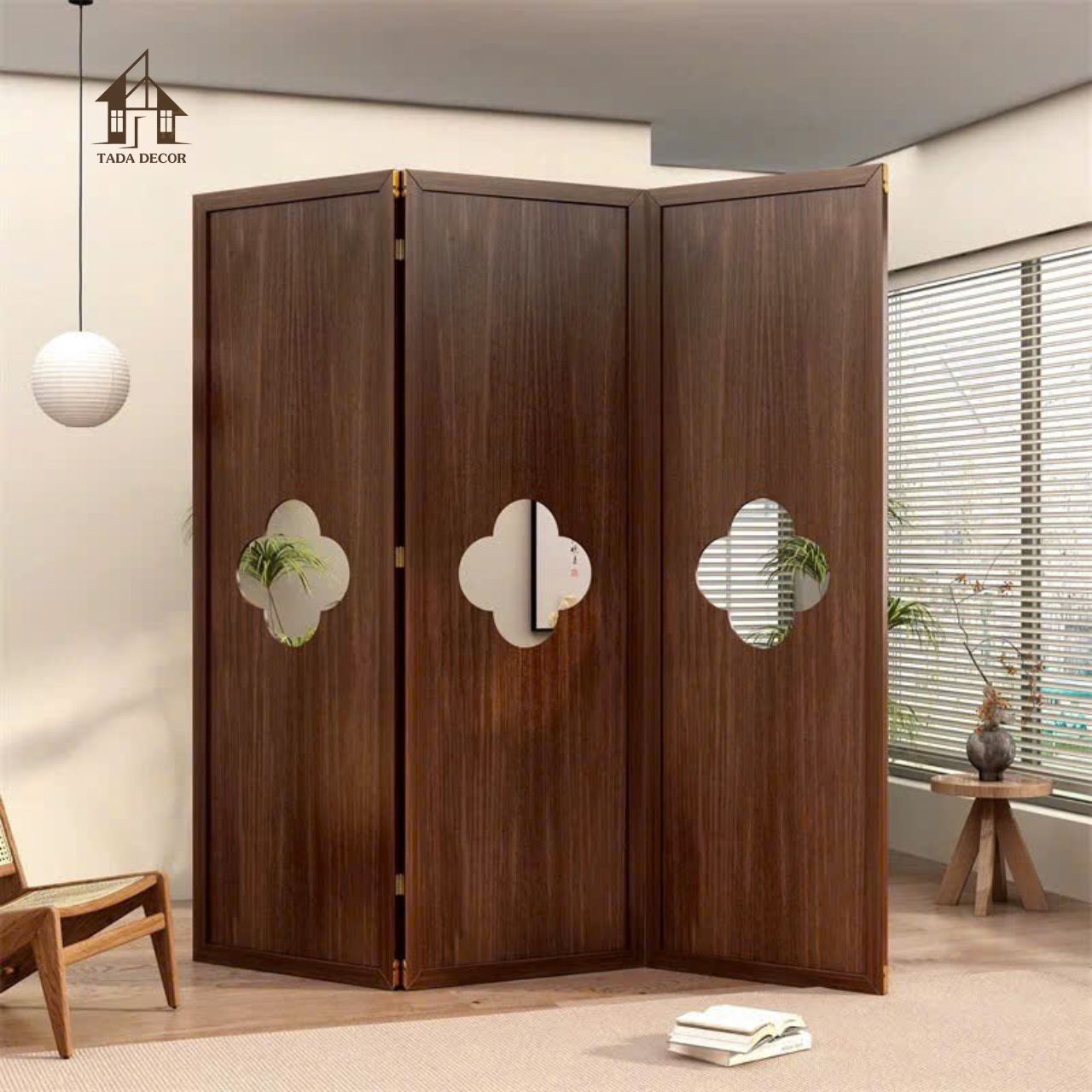 Vách bình phong CNC VBP666 thiết kế hiện đại sang trọng trong phòng khách