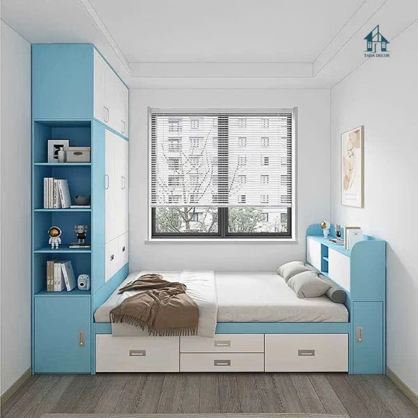 Giường ngủ liền tủ TDGK908 với ngăn kéo lưu trữ tiện lợi