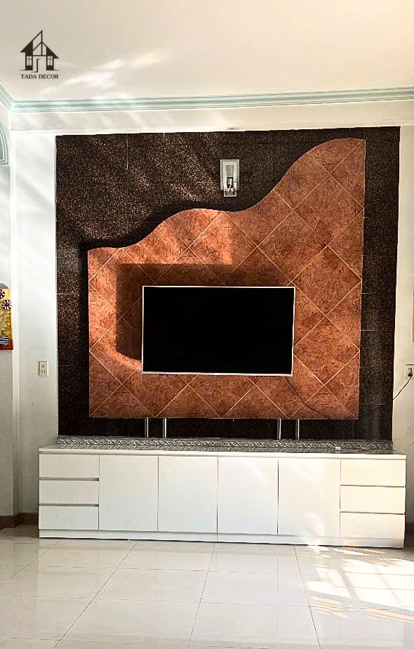 Kệ ti vi để sàn màu trắng phong cách thanh lịch sang trọng - TADAvietnam