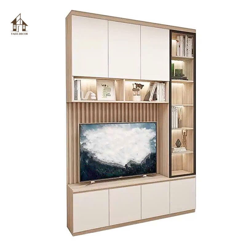 Chi tiết tủ trưng bày kính cường lực trong combo phòng khách CBPK607