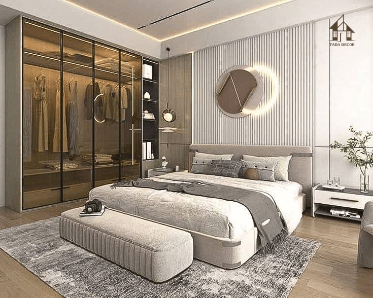 Tủ quần áo kết hợp cửa kính