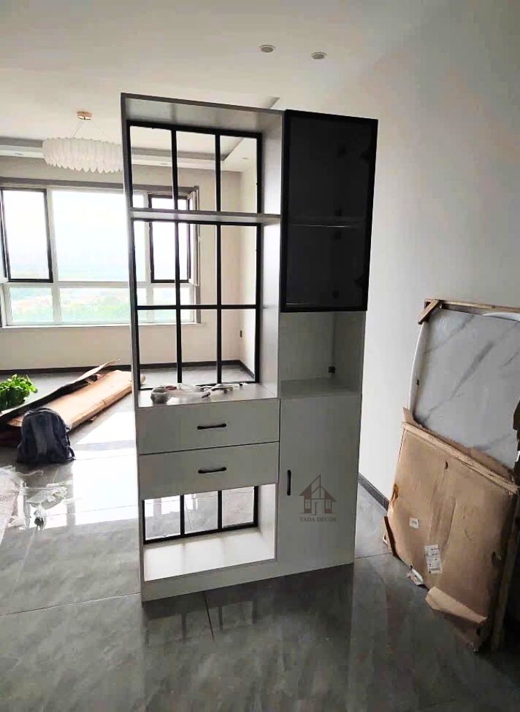 Tủ gỗ đa năng thực tế thi công cho căn hộ chung cư