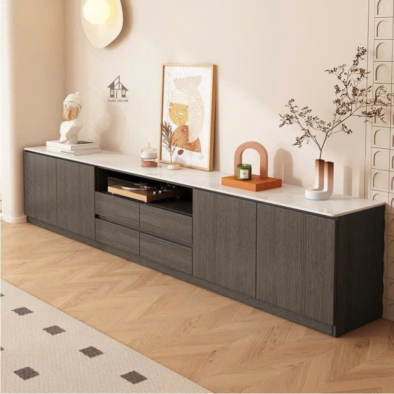 kệ tivi phòng khách hiện đại kiểu để sàn thiết kế tinh giản