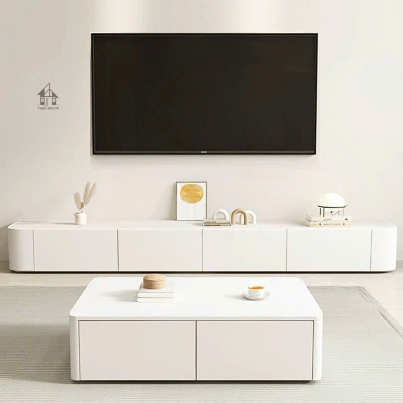 kệ tivi để sàn có ngăn kéo tiện lợi cho phòng khách hiện đại