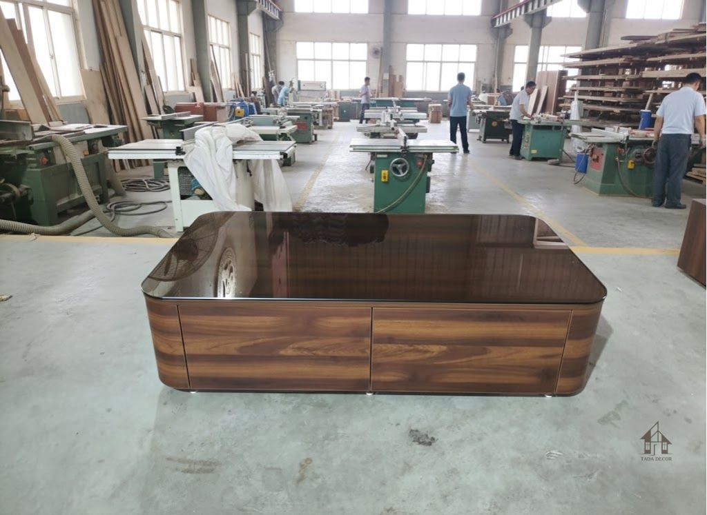 Bàn trà phòng khách kiểu Nhật gỗ đẹp, kích thước chuẩn cho không gian hiện đại