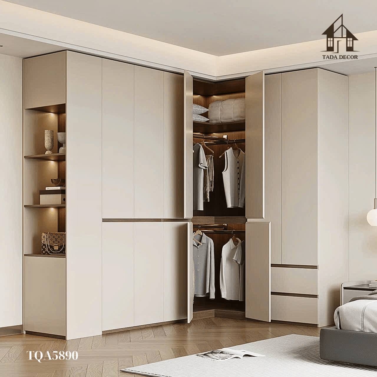 Tủ quần áo chữ L