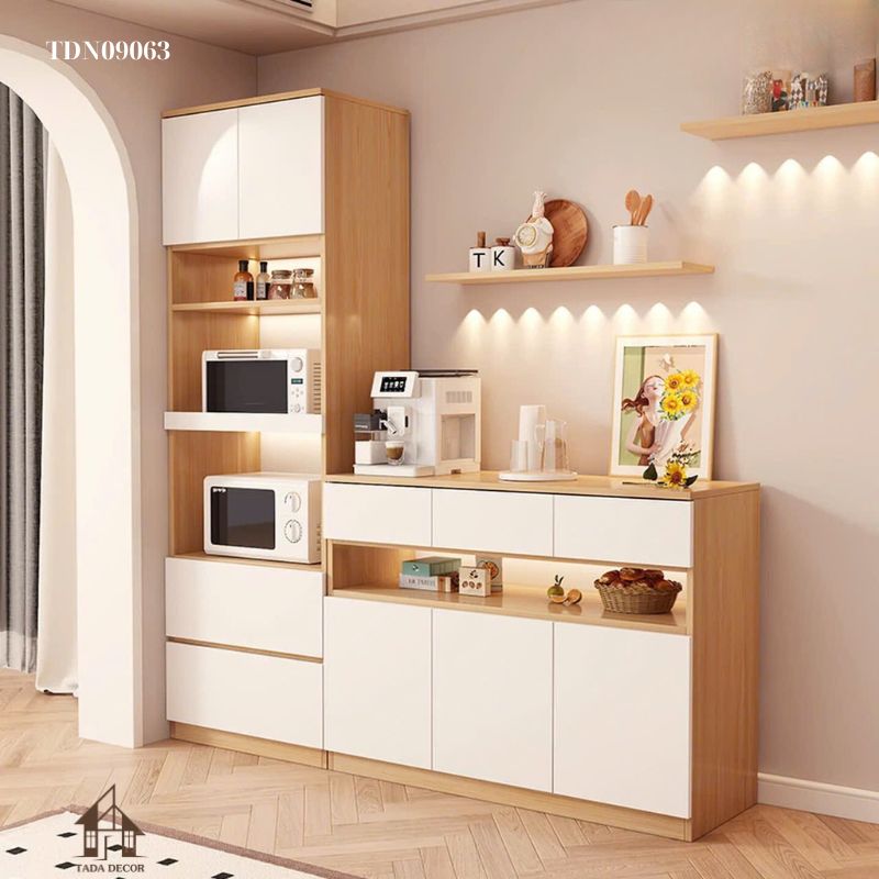 Chi tiết tủ đa năng TDN09063 kiểu dáng tinh tế phù hợp mọi không gian bếp