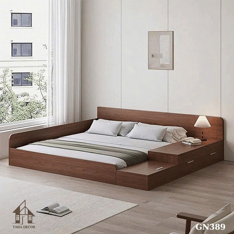 Giường ngủ gỗ công nghiệp MDF phong cách hiện đại năm 2026
