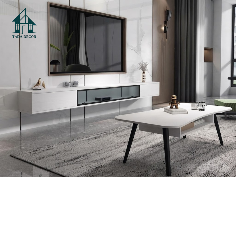 Kệ Tivi Treo Tường Chất Liệu Gỗ MDF - Phù Hợp Cho Không Gian Phòng Khách Nhỏ Gọn - Thương Hiệu TADA Việt Nam - TDTV116