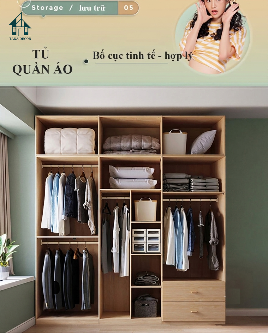 Mẫu tủ quần áo cánh mở hiện đại - 8