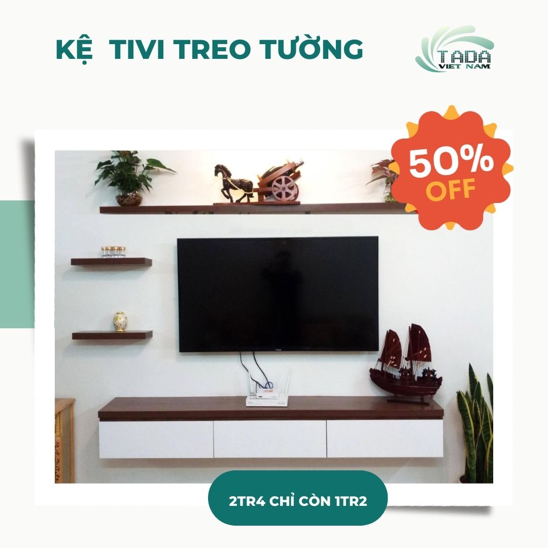 FLASH SALE ] KỆ TIVI TREO TƯỜNG 3 CÁNH LẬT KẾT HỢP THANH NGANG ...