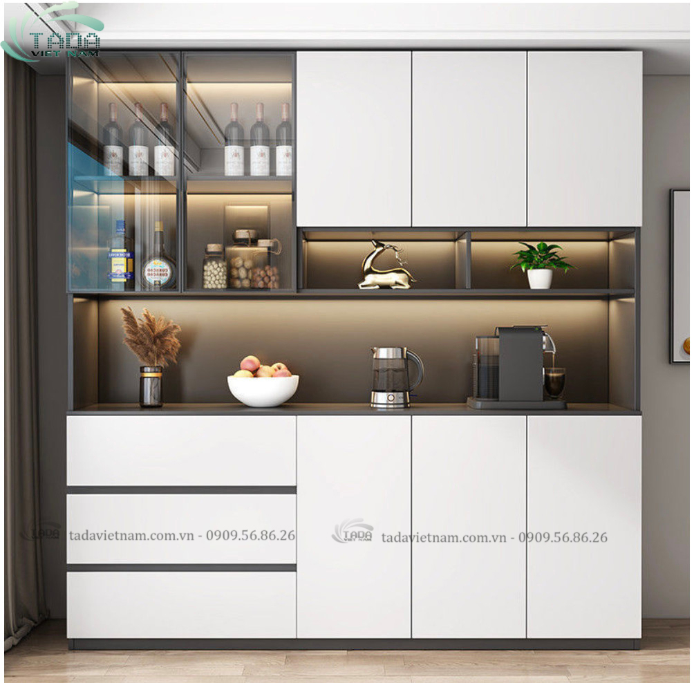 Tủ rượu hiện đại, thiết kế hiện đại chất liệu gỗ MDF thương hiệu TADA- TDTR8