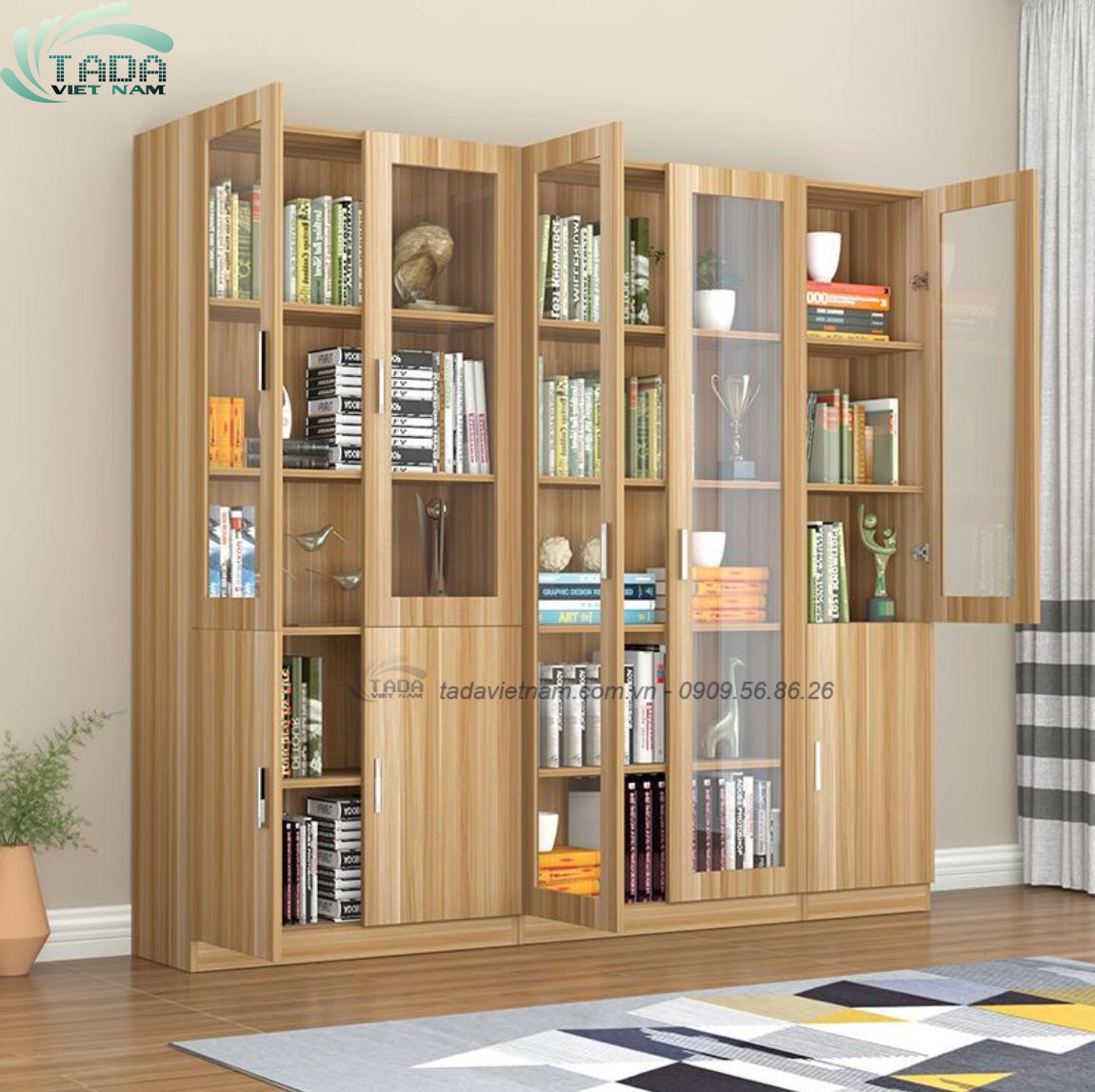 Tủ đựng sách đa năng, chất liệu gỗ MDF, thương hiệu TADA Việt Nam  - TDKS12
