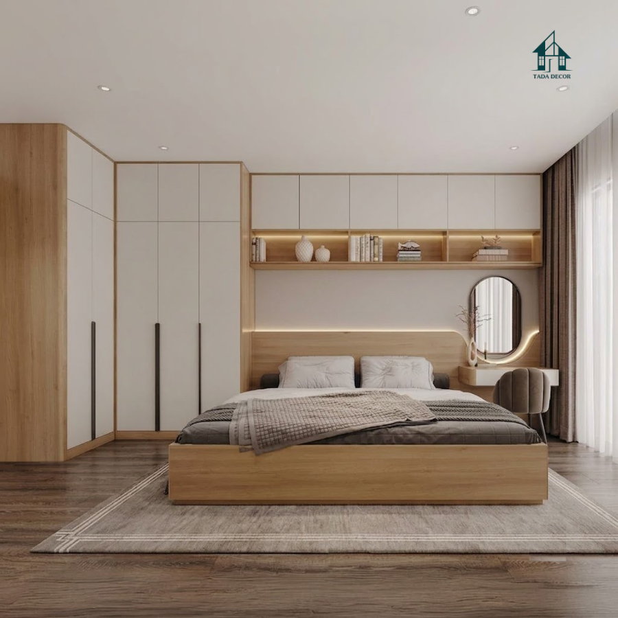 Combo Phòng Ngủ Hiện Đại Giải Pháp Mẫu Phòng Ngủ Đẹp Tối Ưu Tông Màu Gỗ Sáng Tinh Tế - Thương Hiệu TADA Việt Nam - TDCB45