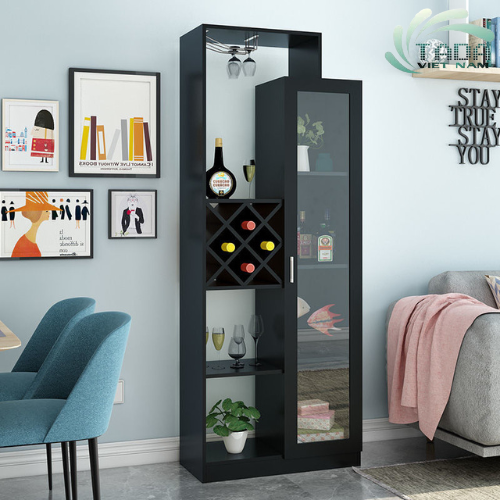 Tủ rượu đứng cánh kính chất liệu gỗ MDF thương hiệu TADA- TD2004