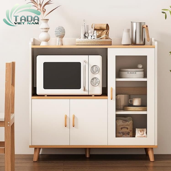TỦ BẾP, KỆ LÒ VI SÓNG, TỦ ĐA NĂNG 3 CÁNH MỞ THƯƠNG HIỆU TADA - TD3201