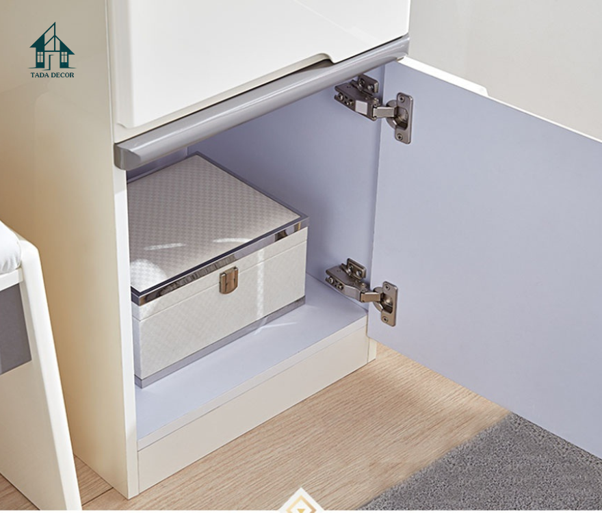 Bộ bàn trang điểm gỗ màu trắng xám hiện đại - 3