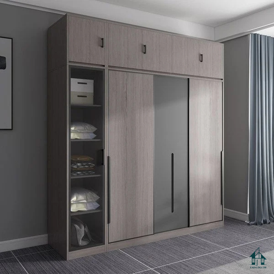 Mẫu Tủ Quần Áo Gỗ Cửa Lùa Kịch Trần Hiện Đại – Đa Năng Thông Minh Cho Mọi Gia Đình - Thương Hiệu TADA Việt Nam - TQA713