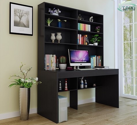 BÀN HỌC KẾT HỢP GIÁ SÁCH TADA ĐEN - TD1251Đ