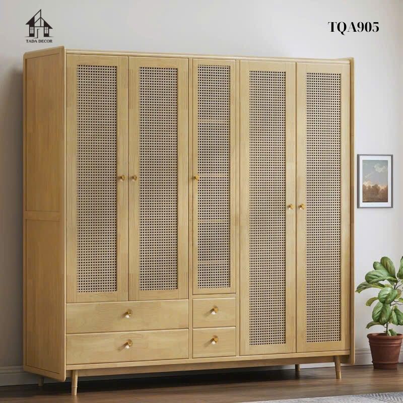 Tủ Quần Áo Gỗ MDF Cánh Mây TQA905 – Thiết Kế Sang Trọng, Bền Đẹp | TADA Việt Nam