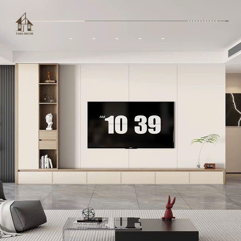 Combo Phòng Khách CBPK090 – Kệ Tivi Liền Tủ Hiện Đại |  TADA