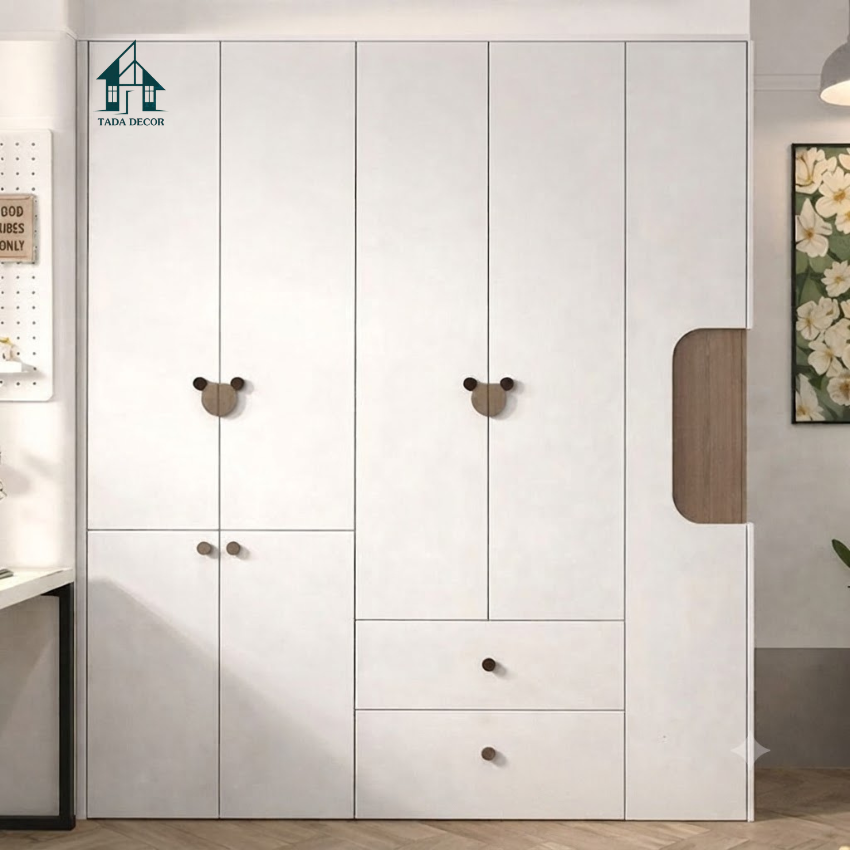 Mẫu Tủ Quần Áo Gỗ Cao Cấp Phong Cách Hiện Đại - Thương Hiệu TADA Việt Nam - TQA717